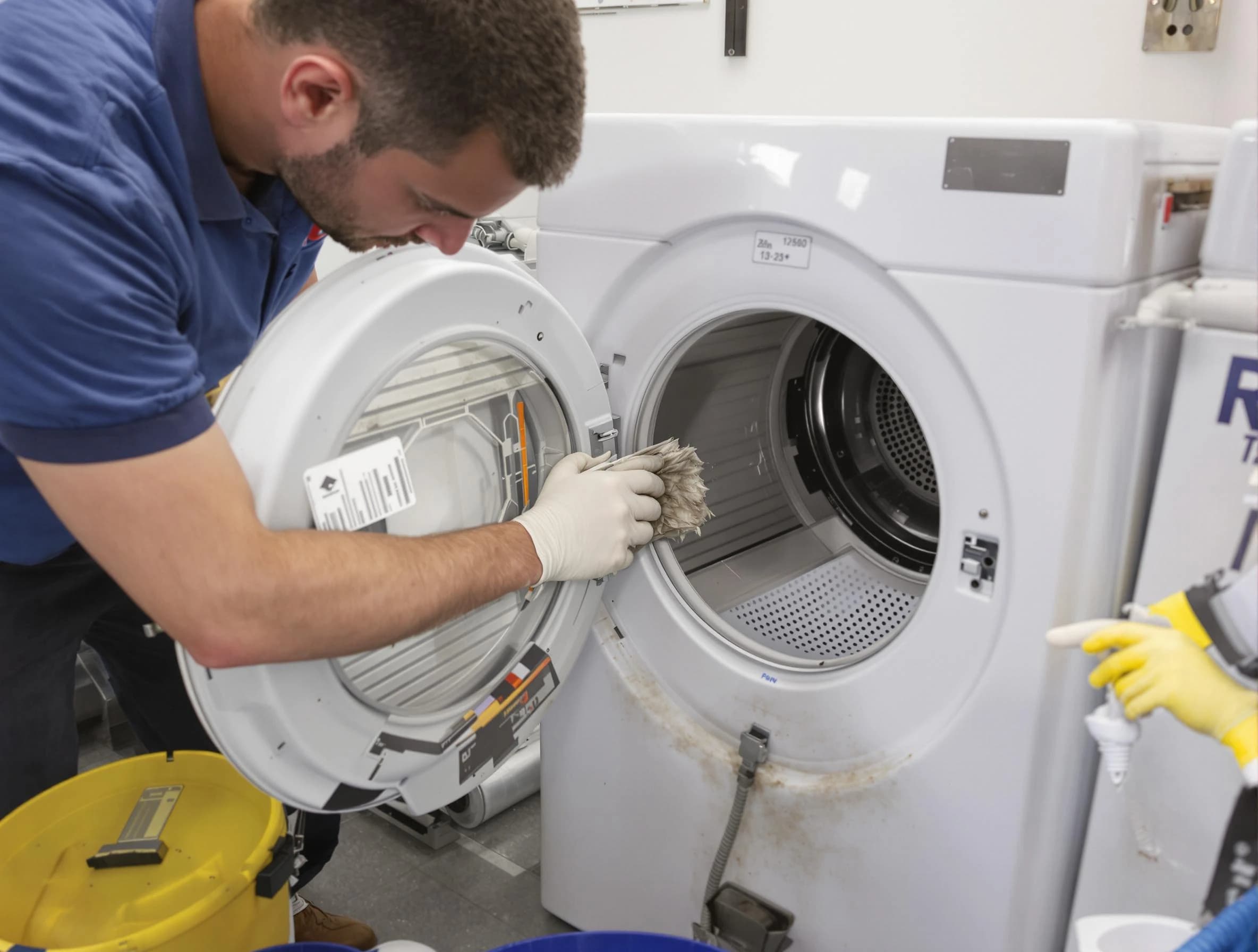Reading Dryer Vent Cleaning specialist performing detailed lint trap cleaning service in Reading