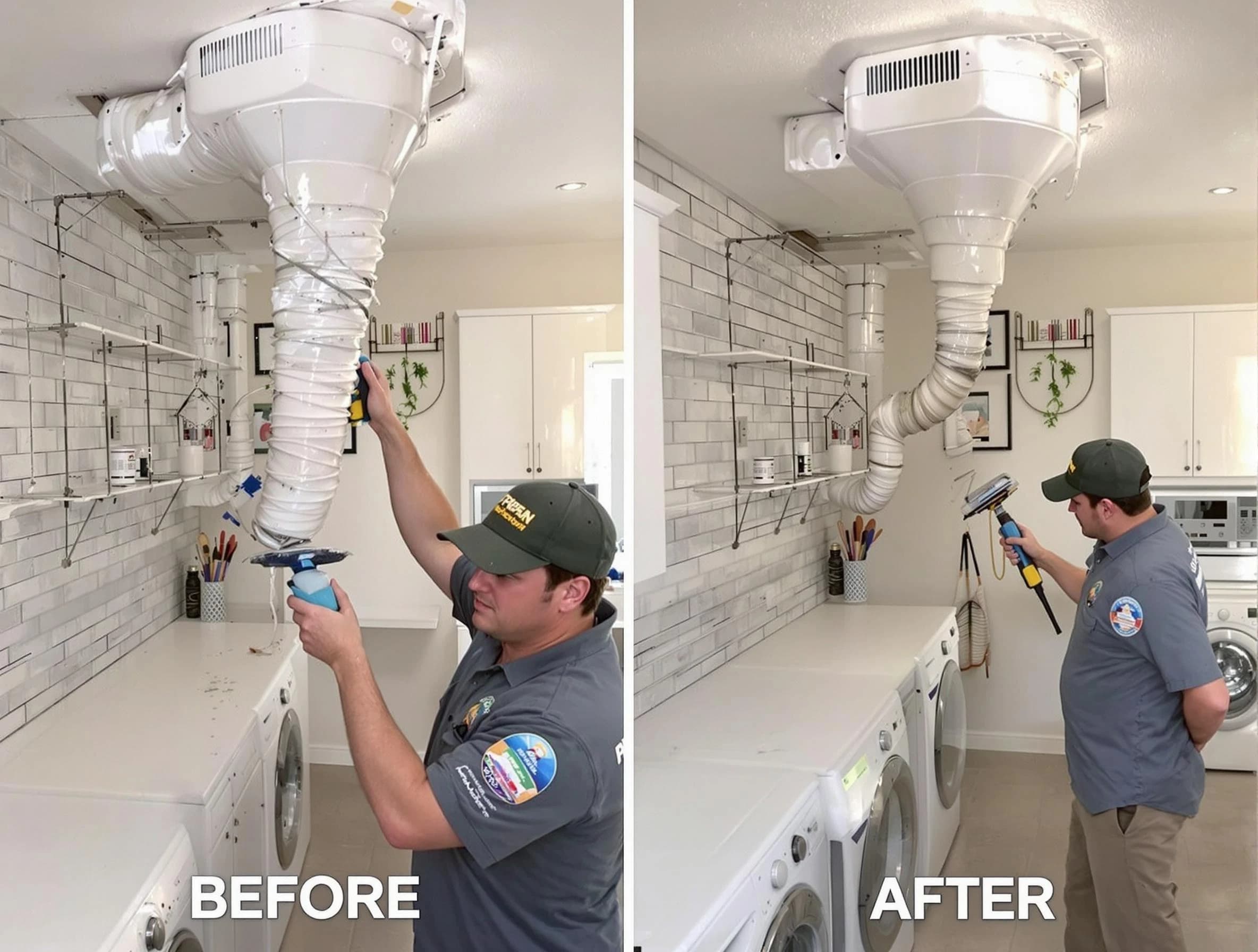 Professional dryer exhaust vent cleaning by Reading Dryer Vent Cleaning in Reading