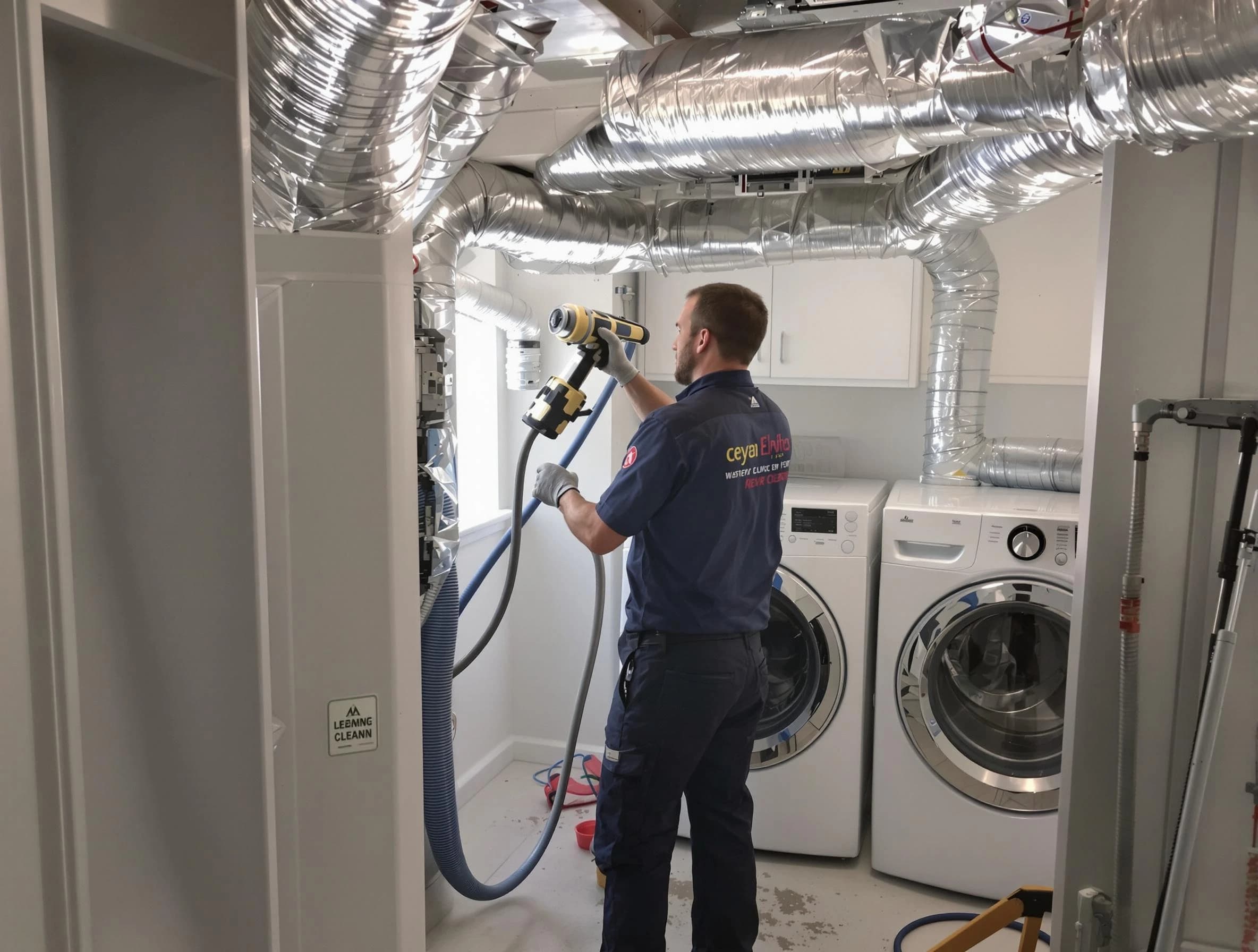 Reading Dryer Vent Cleaning specialist using advanced equipment for thorough duct cleaning in Reading